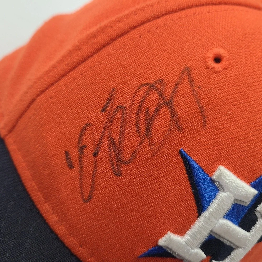 Child-Youth Houston Astros Hat‎ Fitted New Era 39Thirty Orbit Signed Autographed